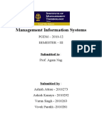 Management Information Systems: PGDM - 2010-12 Semester - Iii