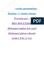 Compte Rendu Automatisme Systéme Monte Charge