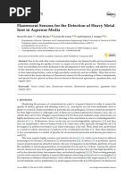 Sensors: Fluorescent Sensors For The Detection of Heavy Metal Ions in Aqueous Media