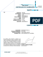 CC 82162 Certificado de Calibracion Esfigmoman Metro Mec - 17025