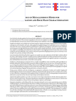 Geography in Metalliferous Mines For Ore Body Delineation and Rock Mass Characterisation