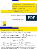 Solution of The Time-Dependent Schrödinger Equation Using The Crank-Nicolson Algorithm With MPI On A 2-D Regular Cartesian Grid