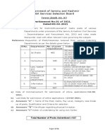 Government of Jammu and Kashmir J&K Services Selection Board (WWW - Jkssb.nic - In)