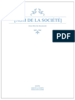 (Nom de La Société) : (Sous-Titre Du Document)