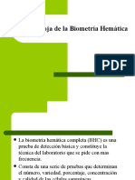 Fórmula Roja de La Biometría Hemática