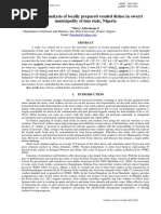 Microbial Analysis of Locally Prepared Vended Dishes in Owerri Municipality of Imo State, Nigeria