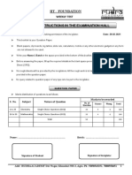 IIT - Foundation (Weekly Test) 28-02-2021