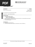 Cambridge IGCSE: ECONOMICS 0455/21