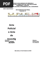 Acta Policial o Acta de Investigación