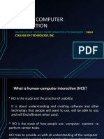 Human Computer Interaction: Bachelor of Science in Information Technology