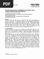 Polymer Bulletin: Infrared-Spectroscopic Investigations of Molecular Order in Liquid Crystalline Side Chain Polymers