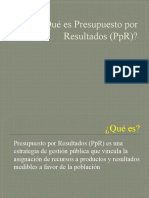 Qué Es Presupuesto Por Resultados (PPR