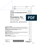 Foundation Tier: London Examinations IGCSE