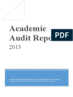 Academic Audit Report: PG and Research Department of Computer Applications