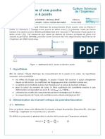 Etude Theorique Flexion 4 Points Poutre Ensps