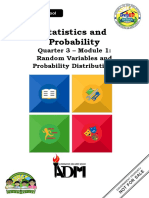 Statistics - Probability - Q3 - Mod1 - Random Variables and Probability Distributions