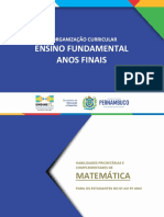 Anos Finais - Matemática - Reorganização Curricular 2020