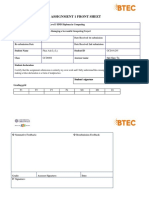 Assignment 1 Front Sheet: Qualification BTEC Level 5 HND Diploma in Computing