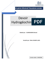 Devoir Hydrogeochimie