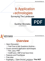 Web Application Technologies: Surveying The Landscape