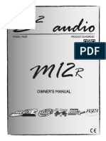 Owner'S Manual: Model: M12R Product Id:M12R15D