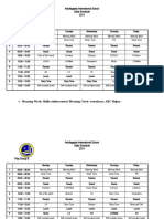 Antofagasta International School Daily Schedule 2011