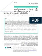 Evaluation of The Effectiveness of High-Risk Human Papilloma Self-Sampling Test For Cervical Cancer Screening in Bolivia