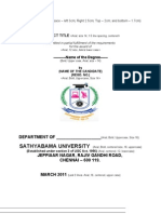 Sathyabama University: Project Title