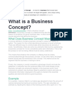 What Is A Business Concept?