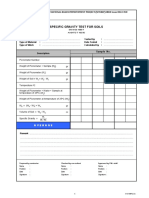 Specific Gravity Test For Soils: Sample No