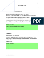 As Mechanics: (Edexcel AS Specimen Papers P2 Q5c Edited) Awhich Is 19.6 M Above The