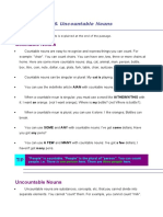 Countable & Uncountable Nouns