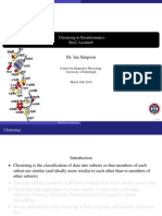 Clustering in Bioinformatics