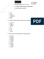 Exercícios Divisão Silábica e Translineação