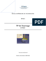 TP de Tournage Cfao: École Supérieure de Technologie