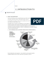 Chapter 1 - Introduction To Services: Service Marketing Week 1