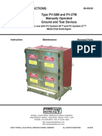 Instructions Type PV-38M and PV-27M Manually Operated Ground and Test Devices