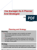 The Manager As A Planner and Strategist: Chapter Eight