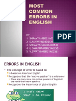 Most Common Mistakes in English For Students