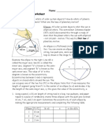 Planetary Orbits Worksheet: Name