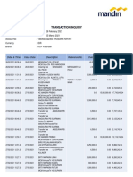 Transaction Inquiry: Date & Time Value Date Description Debit Credit Reference No. Saldo