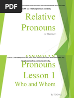 I CAN Use Relative Pronouns Correctly