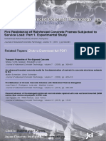 Fire Resistance of Reinforced Concrete Frames Subjected To Service Load: Part 1. Experimental Study