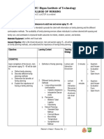 Health Teaching Plan