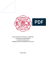 (MNA) Manual de Disciplina, Protocolo, Ceremonial y Orden Cerrado Bomberos Costa Rica