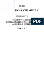 The Gravimetric Determination of Sulfate in A Soluble Sample