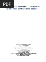 M13. U3. S6. Actividad 1. Distinciones Entre Delitos e Infracciones Fiscales