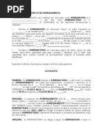 Formato Contrato Arrendamiento