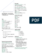 Mec E 230 Formula Sheet: Heat Transfer