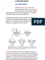 Meningomyelocele (Spina Bifida) : Bony Neural Arch Not Completely Closed